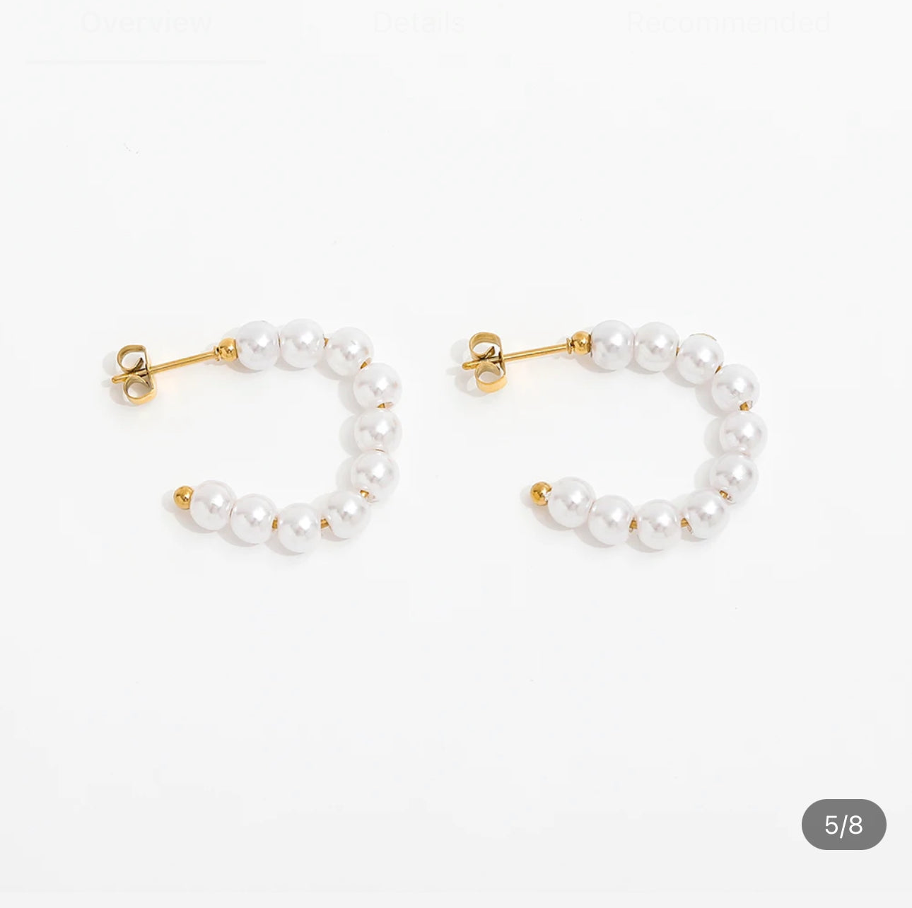 Pearl hoop earrings