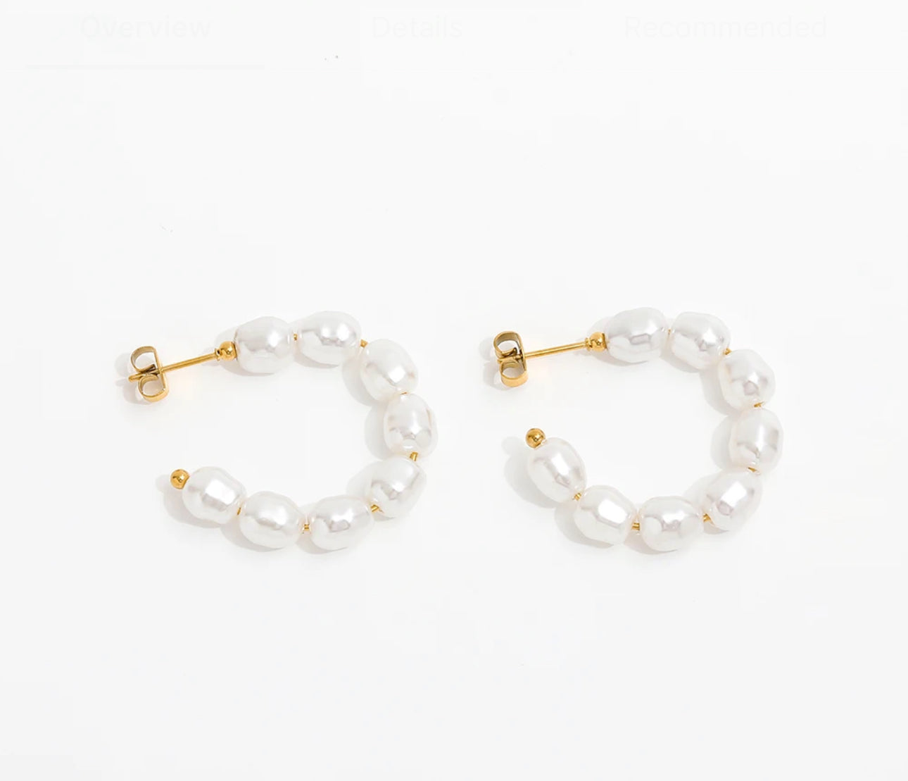 Pearl hoop earrings