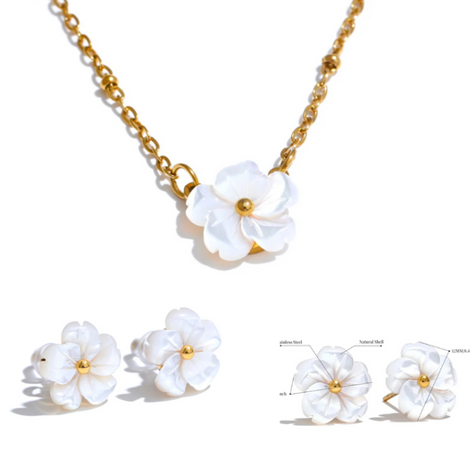 Flower set of jewelry